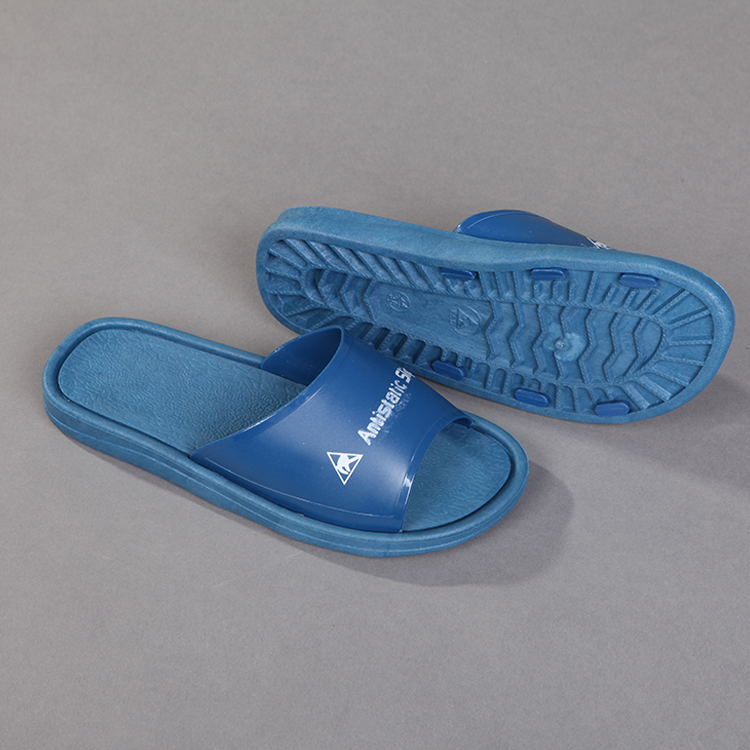 High Quality Esd Spu Cleanroom Slipper Antistatic Esd Slippers Blue Pvc