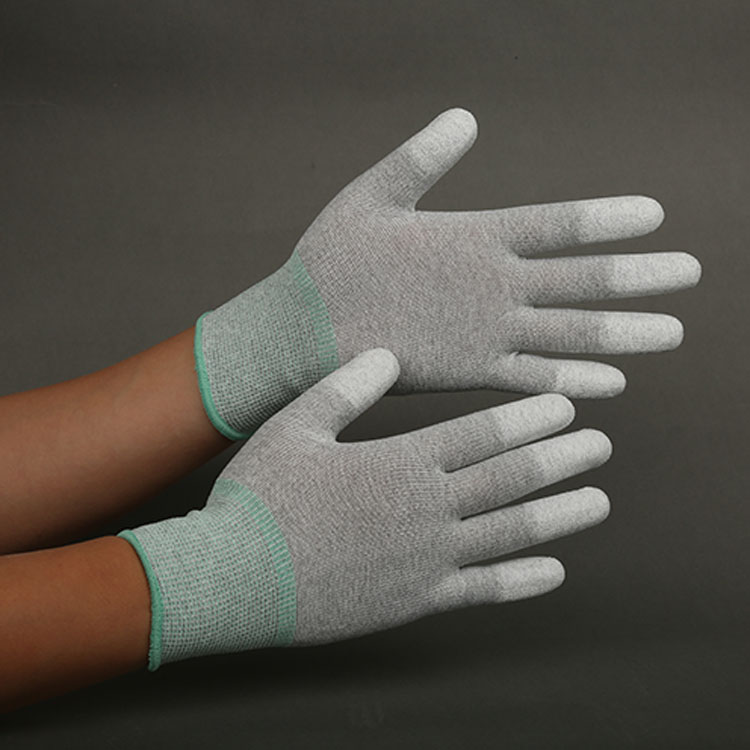 Nylon Esd 13Gauze Seamless Carbon Fiber Top Fit ESD Gloves