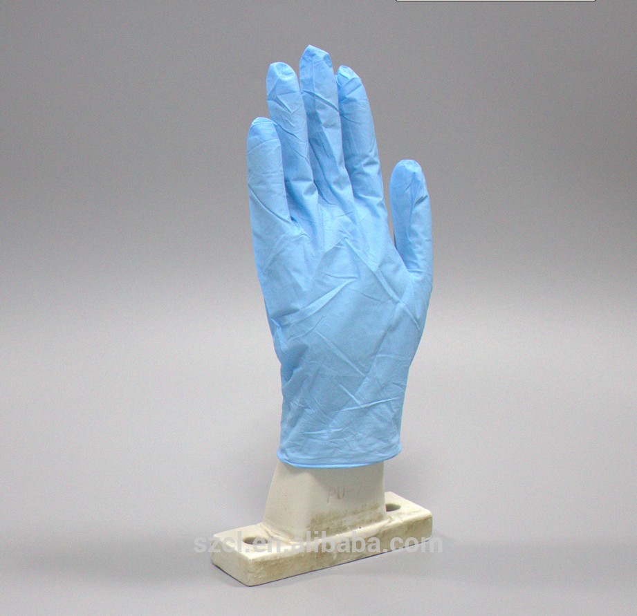 Disposable powder free nitrile gloves