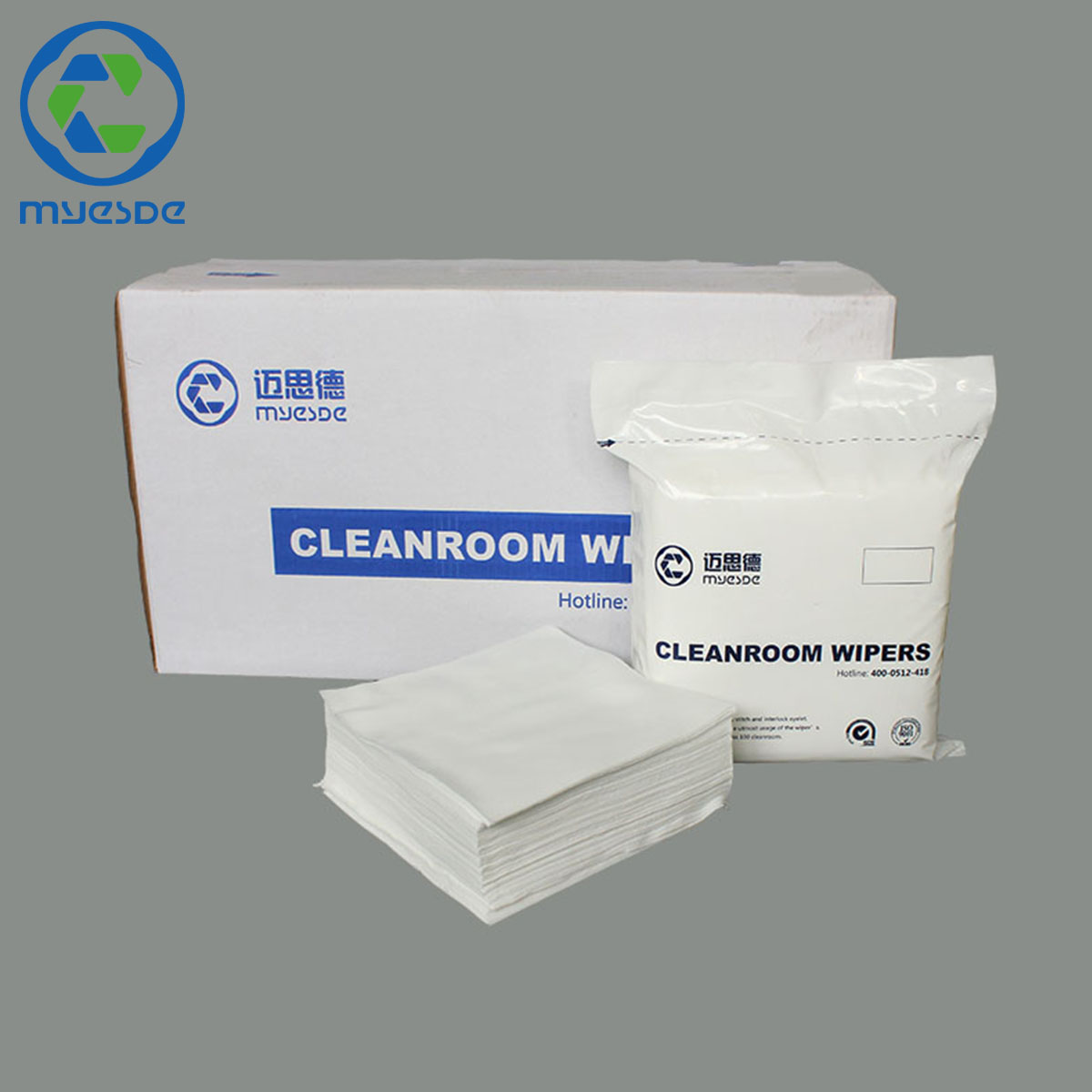 Hot Selling Non Dust Cleanroom 12Inch X 12Inch Polyester Wipers class 100 clean room wiper