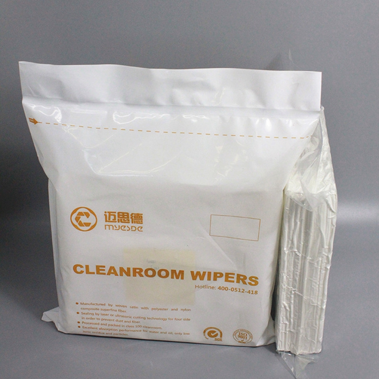 low price 4inch 110gsm Eco-Friendly White Class1000-10000 Cleanroom Wiper