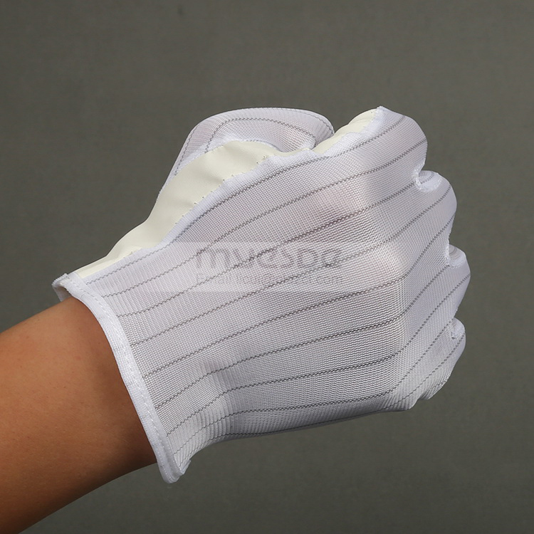 High Quality ESD Palm PU Coated Gloves Cleanroom Antistatic Working Glove