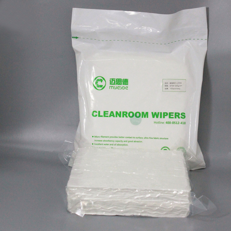 2019 Microfiber Nonwoven White Cleanroom Wiper