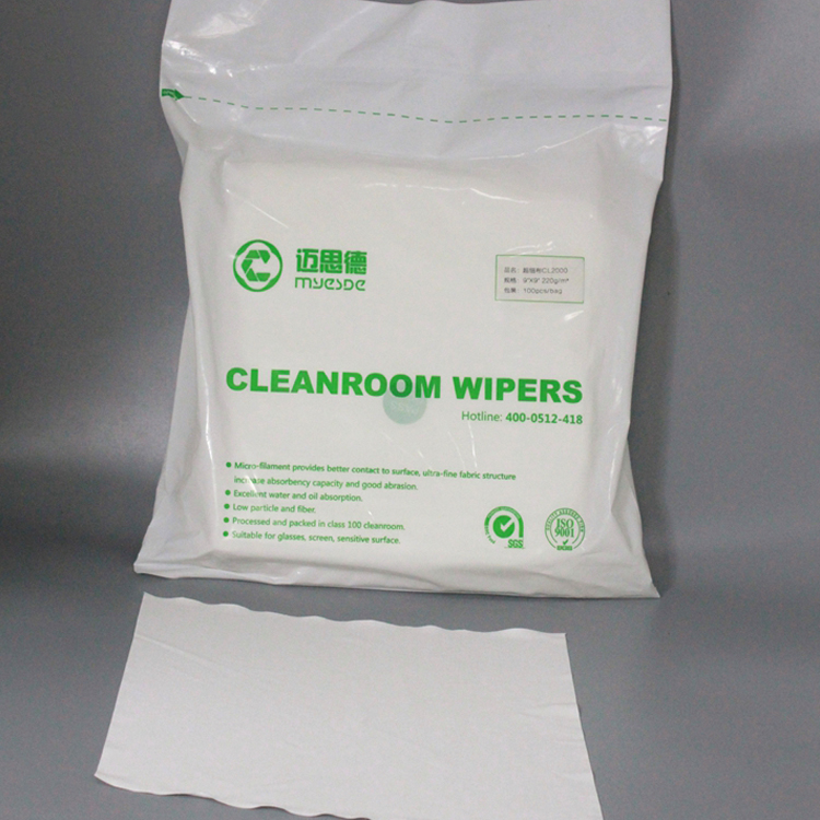 Sub Microfiber Cleanroom Wiper,4X4Inch Ultrasonic Sealed Dust Free Antistatic Lab Wipes