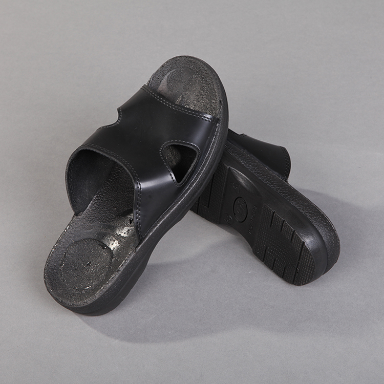 High quality Esd Safety Slippers ,Black Cleanroom Shoes
