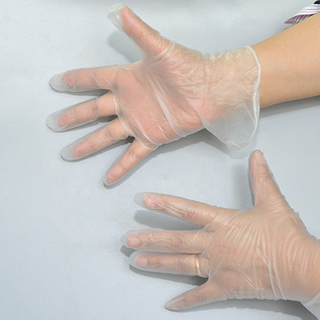 Disposable vinyl hand gloves/dental vinyl gloves/powdered or powder free vinyl gloves