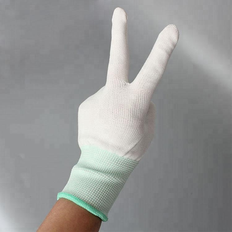 2019 Hot Sale Top Fit White Pu Coated Esd Gloves