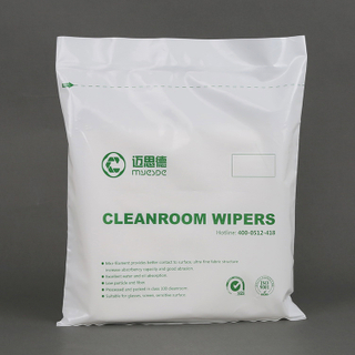 factory direct sale High Quality Microfiber white Cleanroom Wipes for Electronics Screen