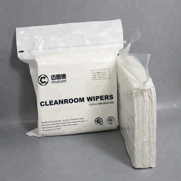Customized Camera Lens Cleanroom Wiper Polyester 100% Wiper In Cleanroom