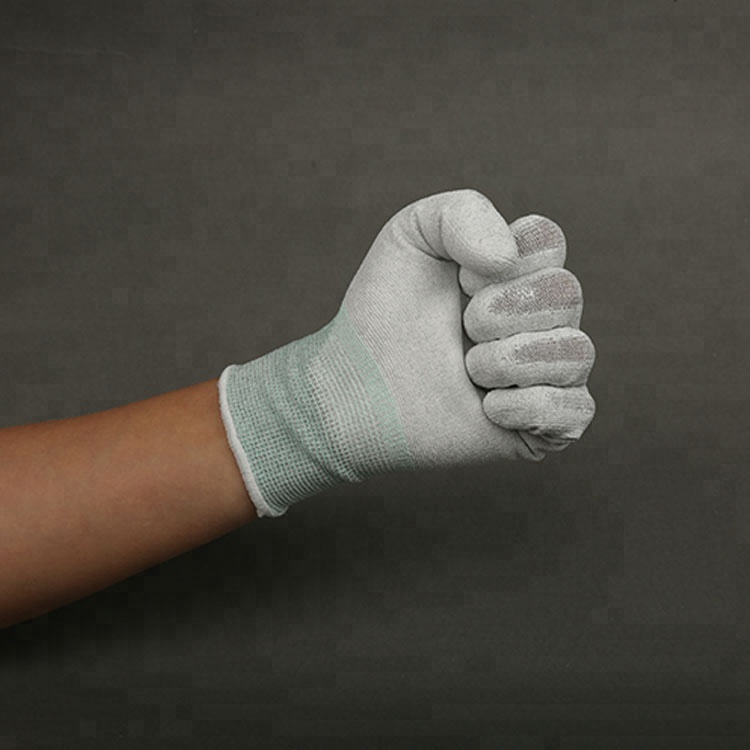 PU Finger Coated Nylon knitted Cleanroom Gloves Protective Hand Gloves