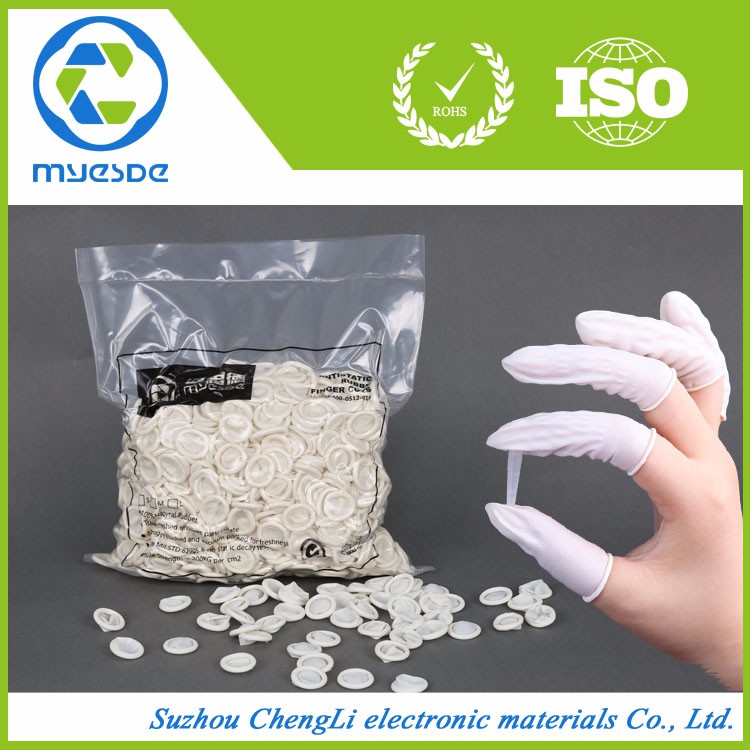 Good price 1440pcs white ESD Rubber Antistatic Work Nitrile Finger Cots