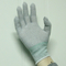 wholesale High Quality 13G Good Elasticity Carbon Fiber Knitted White PU Fingertips Coated Anti Static ESD Working Gloves