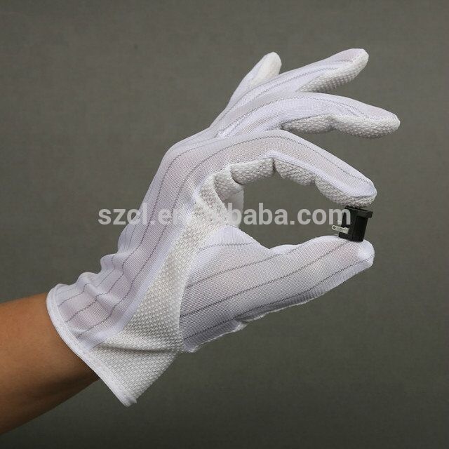 Wholesale PVC Dotted ESD Safety Glove,Protective Glove