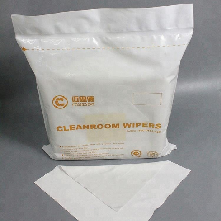 Best Clean High Quality Class 100 Laser Sealed Lint Free 100%Polyester Cloth Cleanroom Wipers For Cleaning