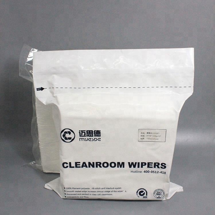 New design laser Cut Class 100 Cleanroom Polyester Wiper