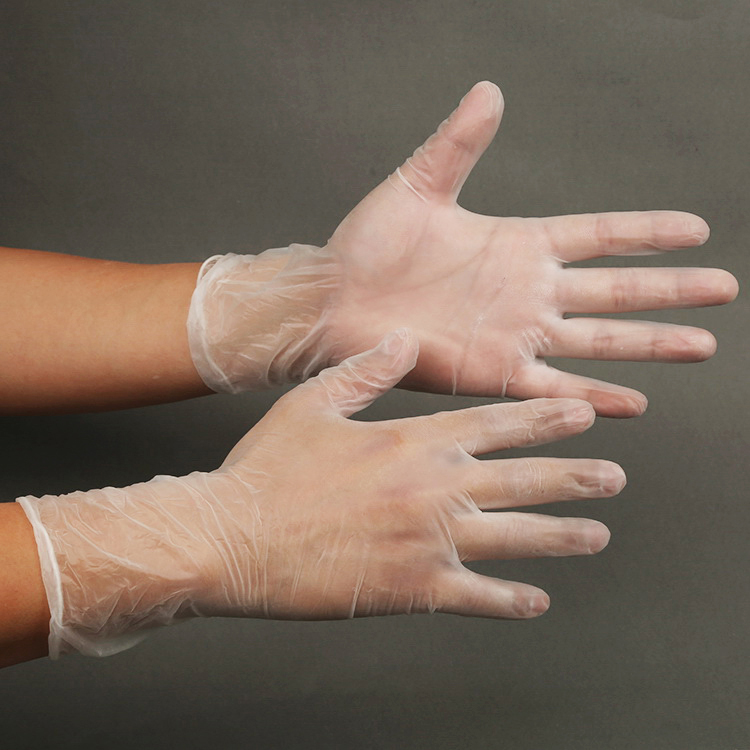 Disposable high quality powder free disposable vinyl gloves for factory