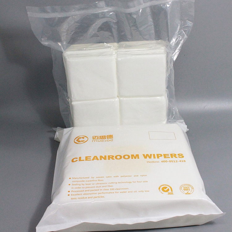Customized Polyester 4*4 inch Cleanroom Wipe Cloth