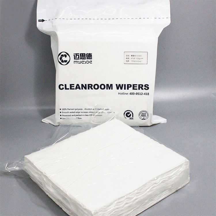 ISO9001 140gsm 100% Polyester Cleanroom Wiper for Pharmaceuticals