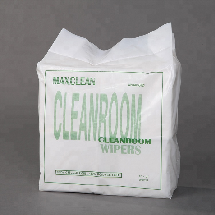 High quality light weight nonwoven cleanroom lint free wipe paper